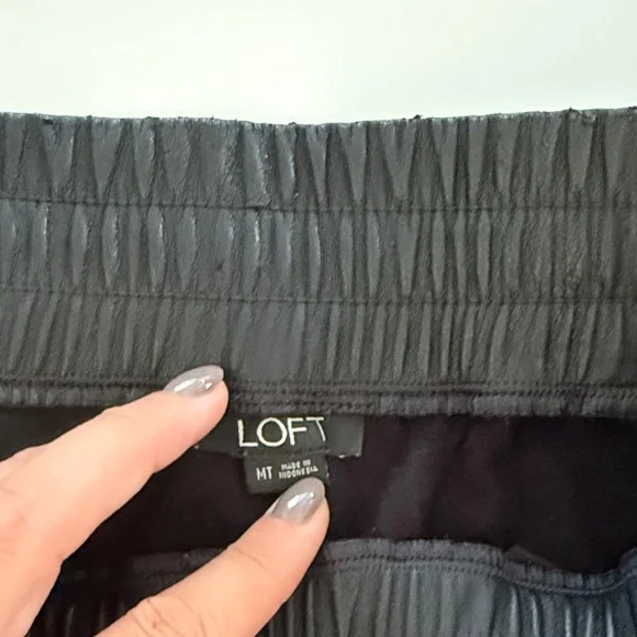 Loft Pleather Jogger Pants - Picture 2 of 3